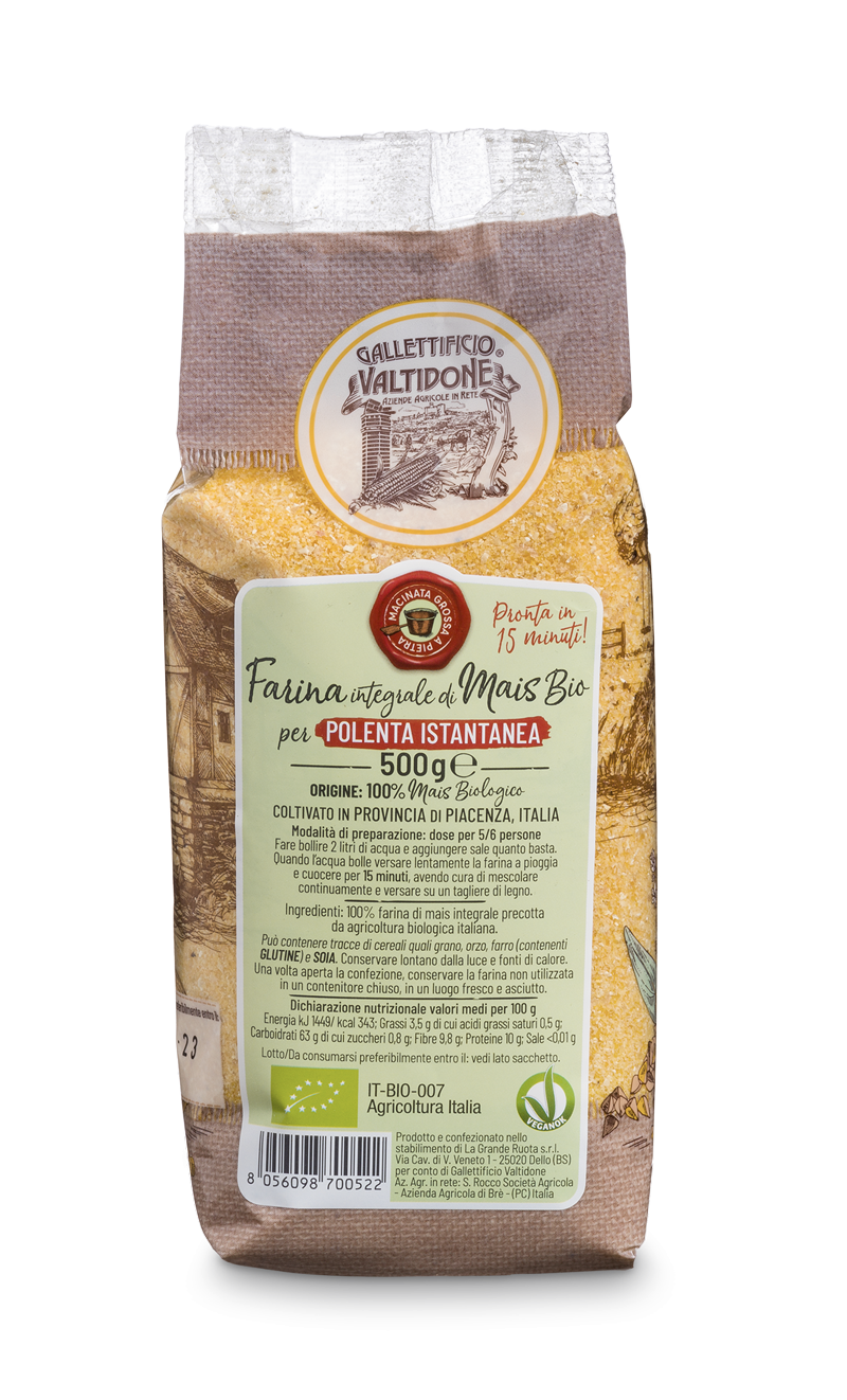 Farina di Mais BIOLOGICO per polenta istantanea
