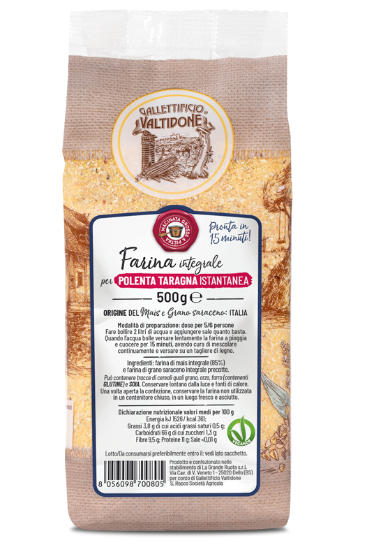 Pack farina integrale  per polenta taragna istantanea