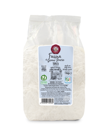 Packaging di farina integrale di mais per polenta